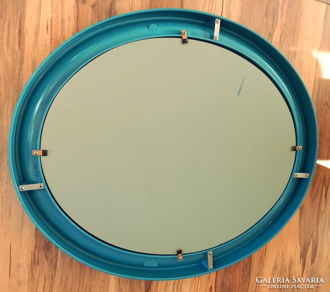 Carrara & matte retro oval design mirror from collection