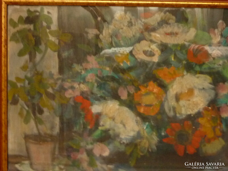 Eladó Balogh Ervin: Virágcsendélet című olajvászon, Képcsarnokos festménye