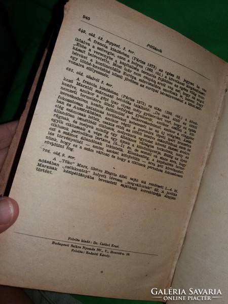 1953. KARL MARX : A TŐKE 1. kötet a képek szerint SZIKRA