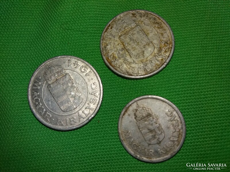 1941 2 X 2 pengő + 1 pengő = 5 pengő 3 coins in one, condition according to the pictures