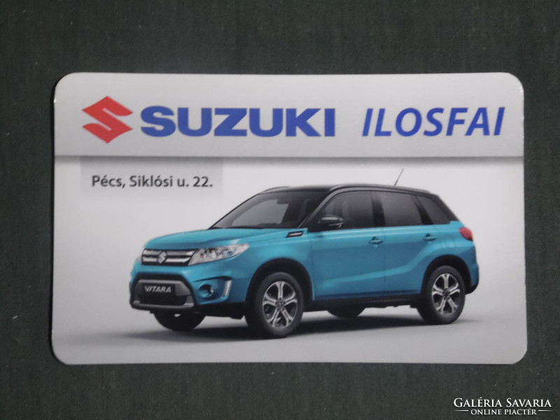 Card calendar, Suzuki Vitara car, ilosfai car showroom, Pécs, 2016