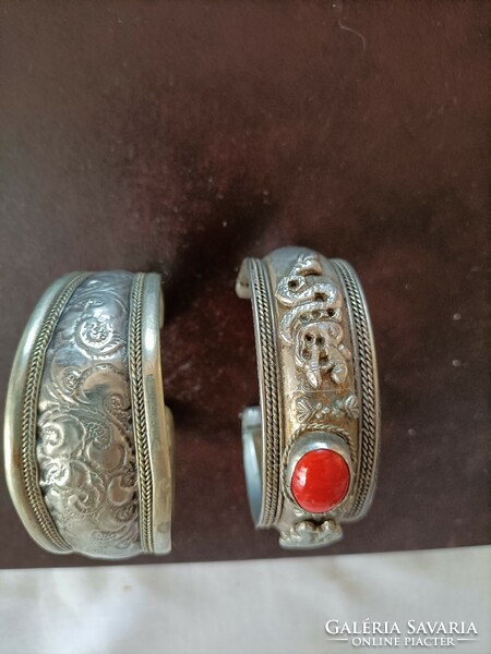 Silver-plated bracelet, 2 pcs