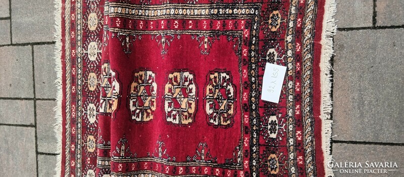 Hand-knotted Bokhara rug. Negotiable.