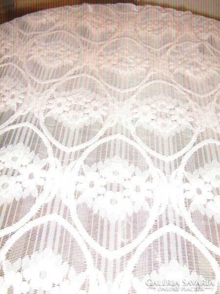 Fabulous vintage style fabric richly embroidered white huge curtain