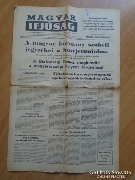 ZA460  Kilenc db 1956-os forradalmi újság  ált. 1959 november 1 dátummal