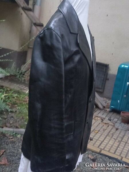 Vintage férfi bőr kabát,  50-es méret