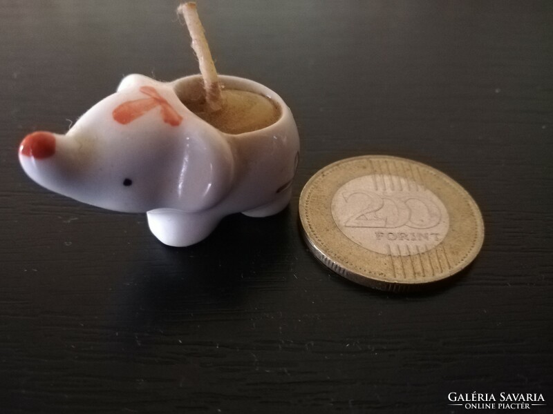 Mini elefánt porcelán gyertya
