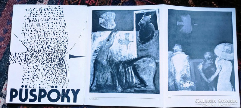 Püspöky istván munkácsy prize winner (1953-2018) cardboard - mixed media 100x70 cm