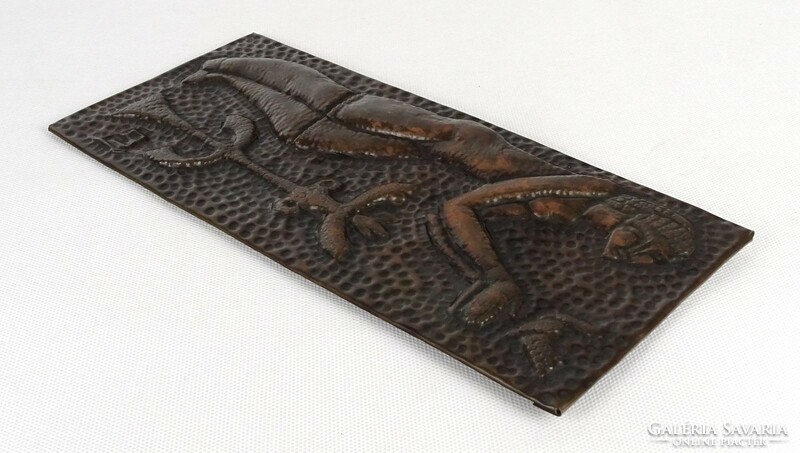 1P216 life - peace - freedom marked bronze relief 28 x 12.5 Cm
