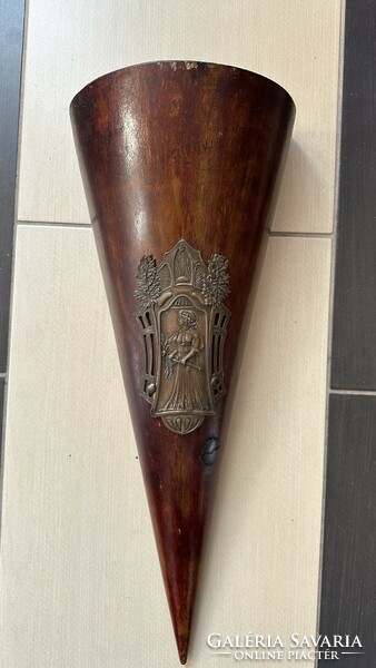 Art Nouveau wooden flowerpot