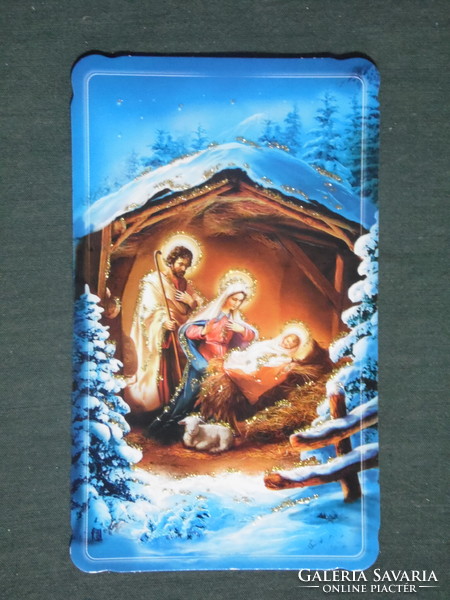 Card calendar, religion, holidays, little Jesus, graphic artist, 2015