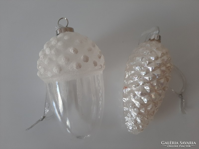 Cone and acorn Christmas tree decorations