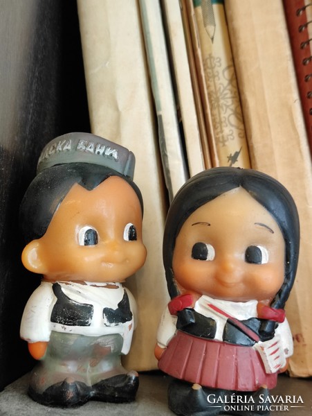Russian fairy tale figures retro rubber toy dolls