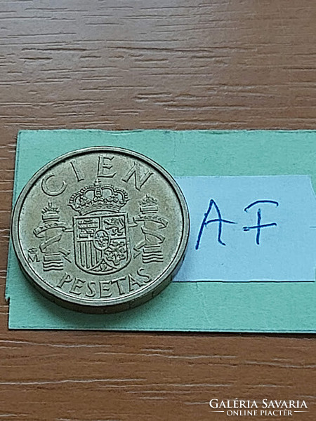 SPANYOLORSZÁG 100 PESETA 1988 I. János Károly király, Alumínium-Bronz   #AF