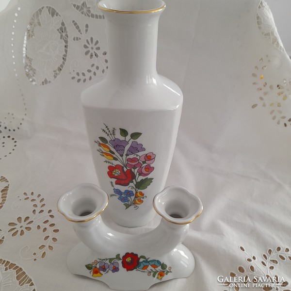 Kalocsai vase and candle holder