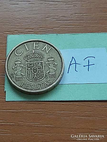 Spain 100 pesetas 1985 i. King Charles János, aluminum bronze #af