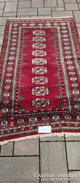 Hand-knotted Bokhara rug. Negotiable.