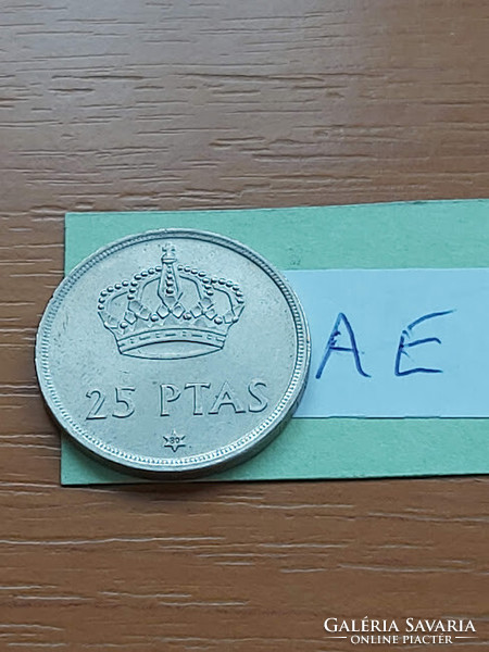 Spain 25 pesetas 1975 (80) copper-nickel, i. King John Charles #ae
