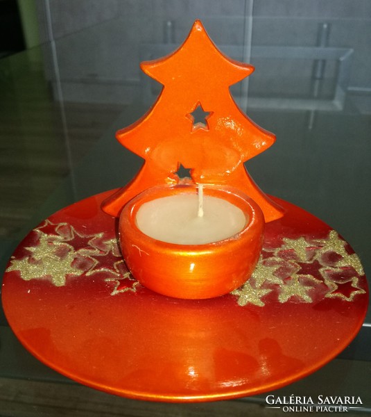 Christmas candle holder 2 parts