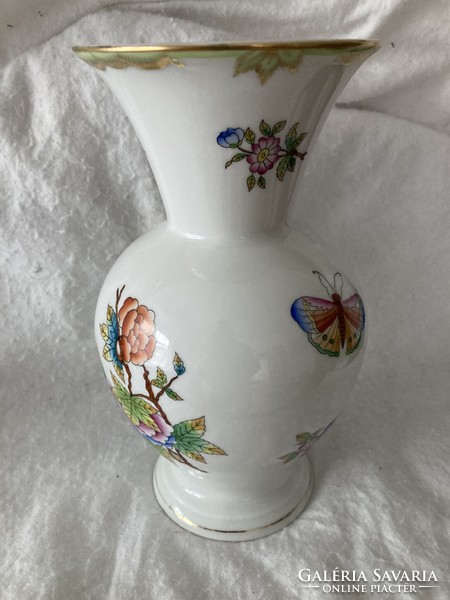 Herend porcelain vase / with Victoria pattern decor