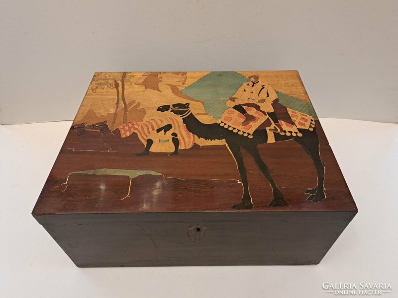 Large antique inlaid gift box