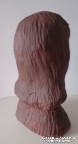 Nagy méretű fa női fej szobor ALKUDHATÓ Art deco design