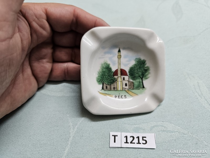 T1215 Pécs porcelain ashtray 8 cm