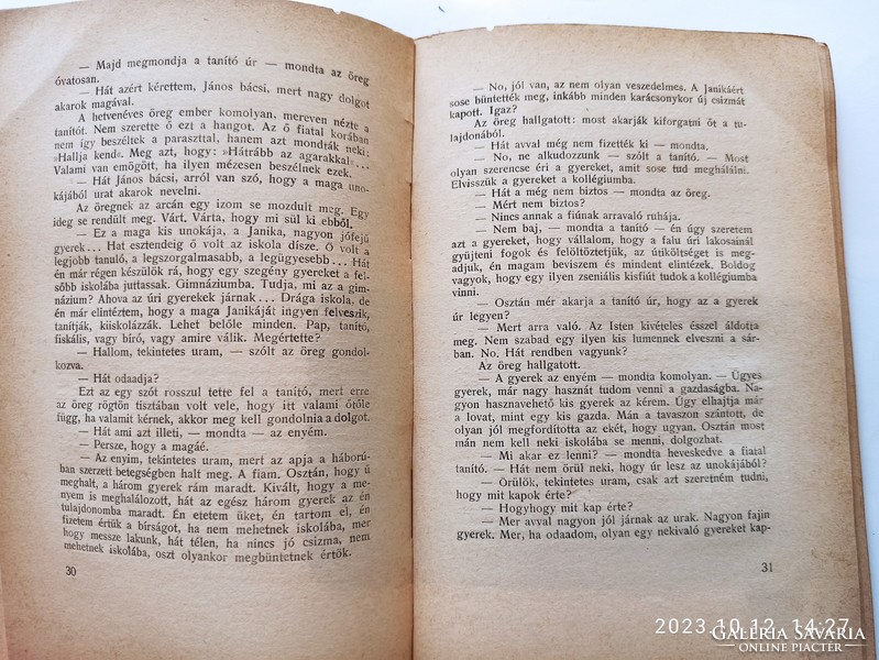 Egy marék búza Elbeszélések 1943, Bakó László esperes dedikálta