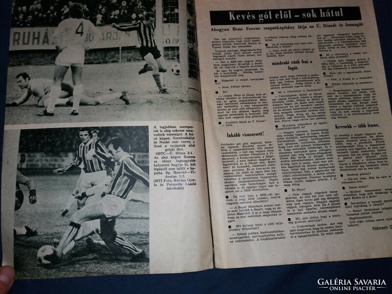 1973. december LABDARÚGÁS magyar labdarúgó újság magazin a képek szerint