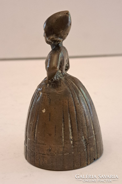Antique bronze figural bell