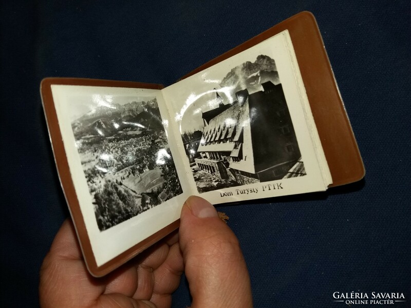 1950 -s évek utazó emlék szuvenírboltos leporelló fényképes mini album ZAKOPANE a képek szerint