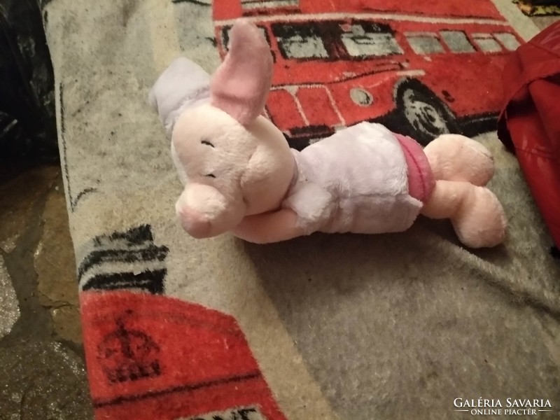 Disney piglet, sleeping, belly, plush toy, negotiable