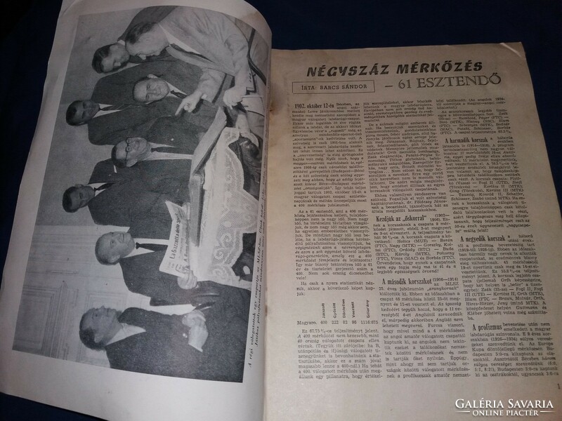 1963.LABDARÚGÁS különszám magyar labdarúgó magazin 400 meccs 61 év a képek szerint