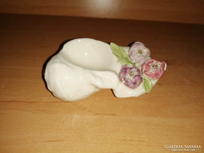 Porcelain sea snail with flowers - 11 cm (po-2)
