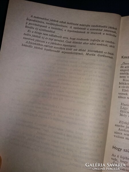 1967.Vargha Balázs :Játékkoktél foglalkoztató játék könyv képek szerint Minerva Kiadó