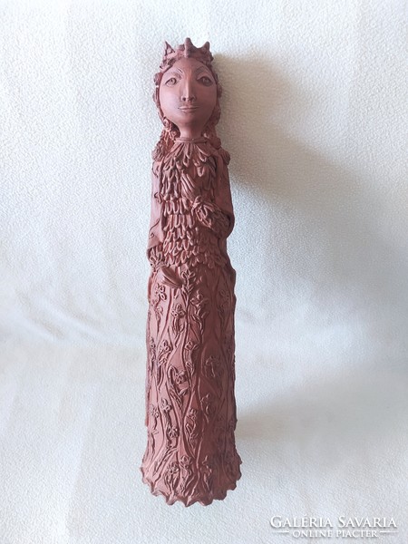 Éva Avar: princess huge ceramic statue flawless 48 cm!!