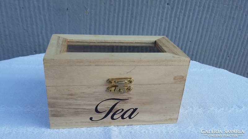Teafilter tartó doboz, fa