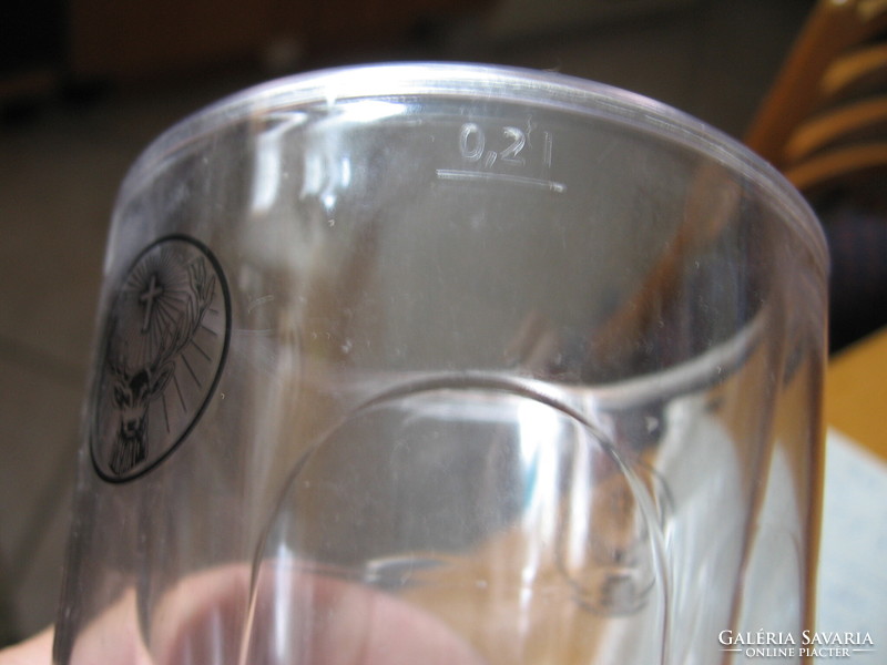 Gyűjtői Jägermeister dupla falú átlátszó műanyag pohár