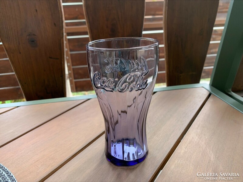 Coca cola glass cup, purple