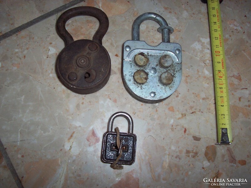 3 old padlocks for sale
