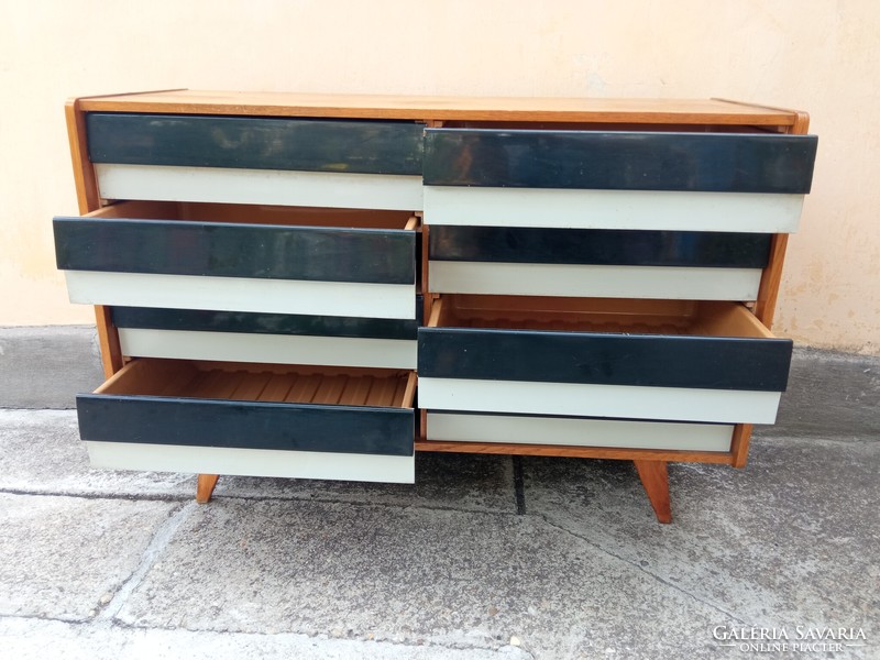 Mid century komód, sideboard, Jiri Jiroutech U-453, vintage állapotban