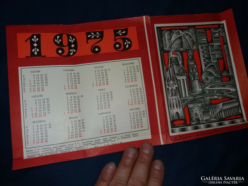 1975- 2006 kártya - zseb, és művésznaptárak évek egybe csomagban 9 db képek szerint