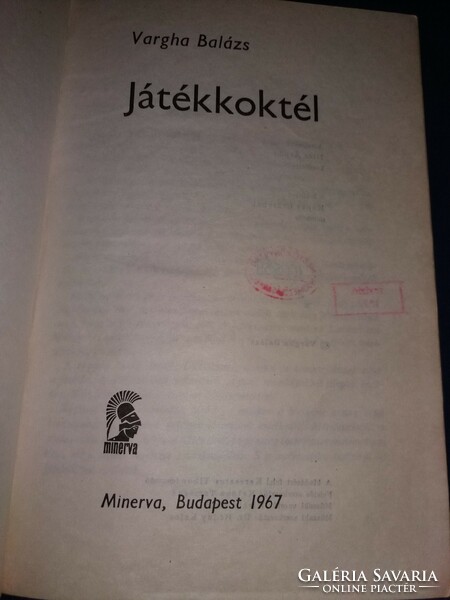 1967.Vargha Balázs :Játékkoktél foglalkoztató játék könyv képek szerint Minerva Kiadó