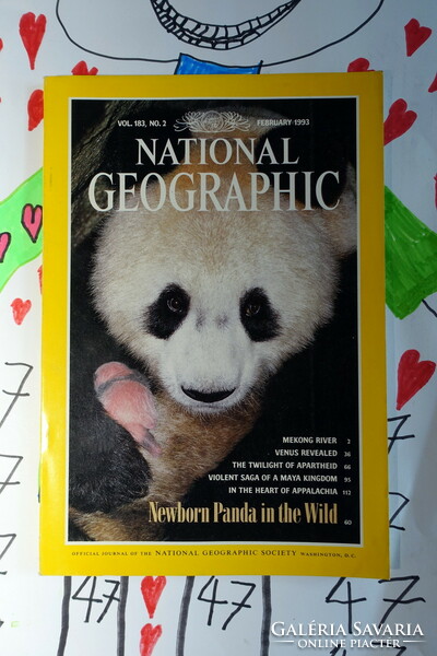 1993 február  /  NATIONAL GEOGRAPHIC  /  Születésnapra, ajándékba :-) Eredeti, régi ÚJSÁG