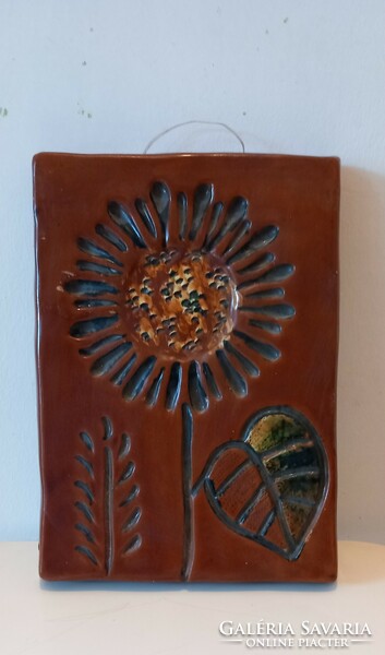 Ceramic wall picture vintage negotiable art deco design