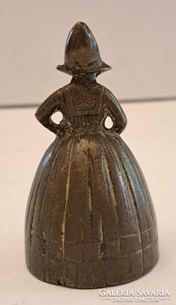 Antique bronze figural bell