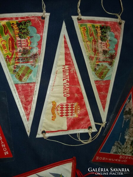 1970s monaco - monte carlo f1 old small big flags 8 pcs in one package according to the pictures