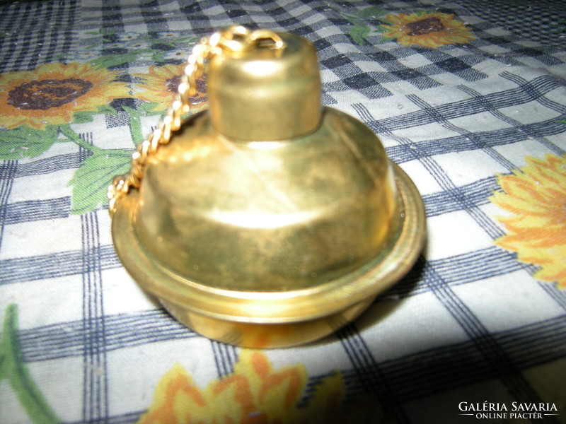 Old small brass wine decanter