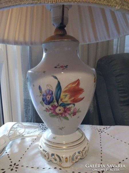 Herend porcelain giant table lamp!