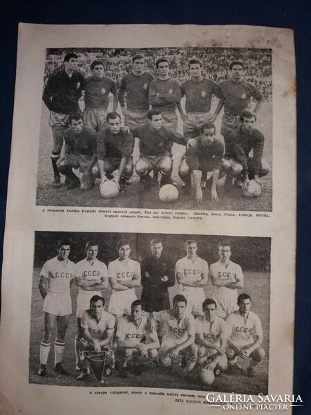 1964. július LABDARÚGÁS magyar labdarúgó újság magazin a képek szerint